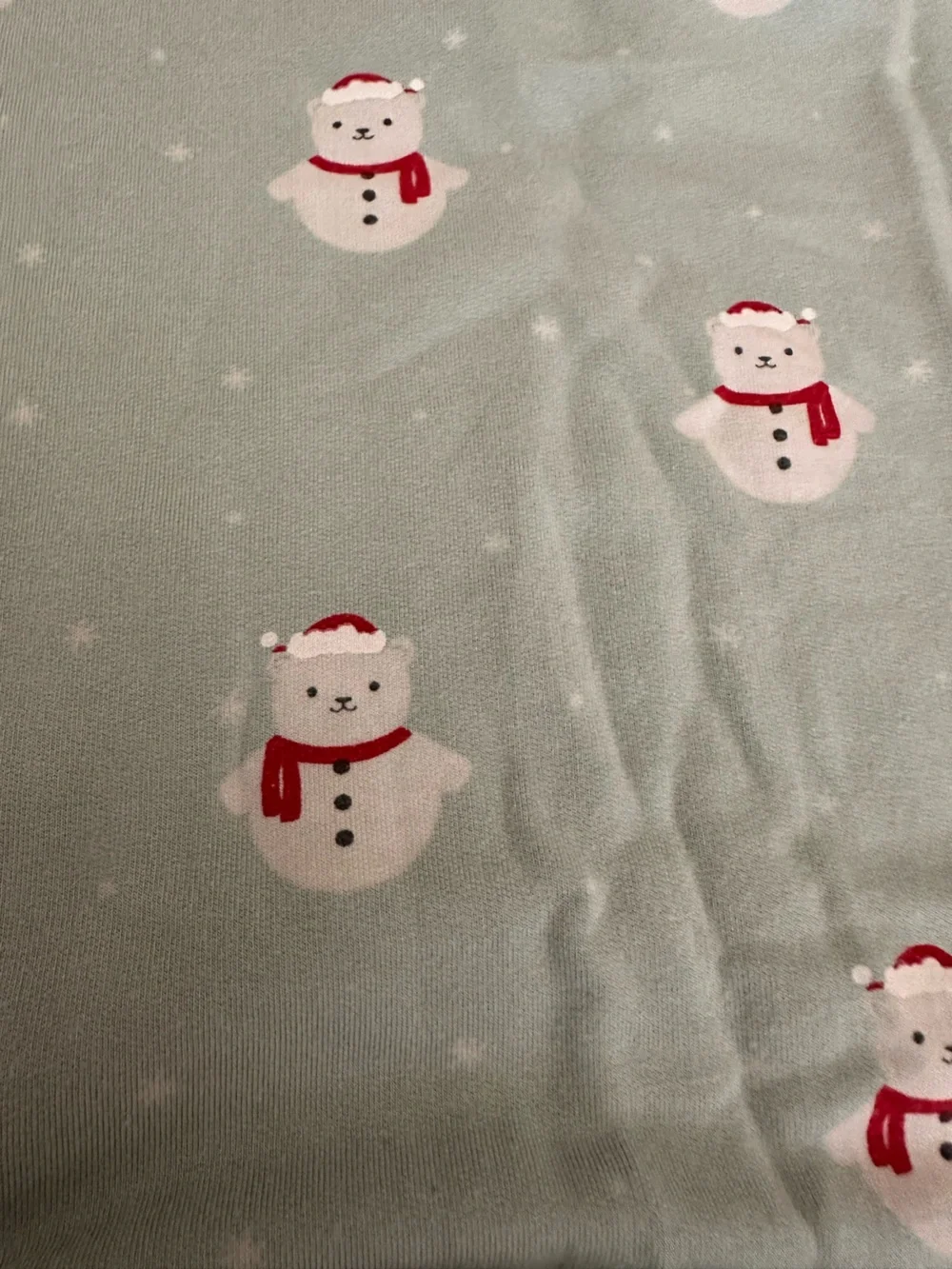 Mint Green Snowman Sweatshirt Bubble 12M